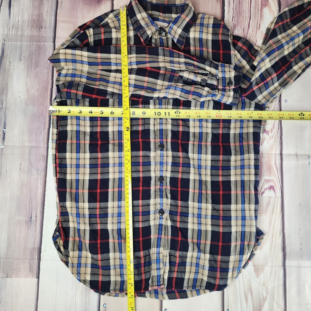 Denim & Supply‎ Ralph Lauren Womens M RL Utility Flannel Plaid Button Up Shirt - Picture 5 of 5